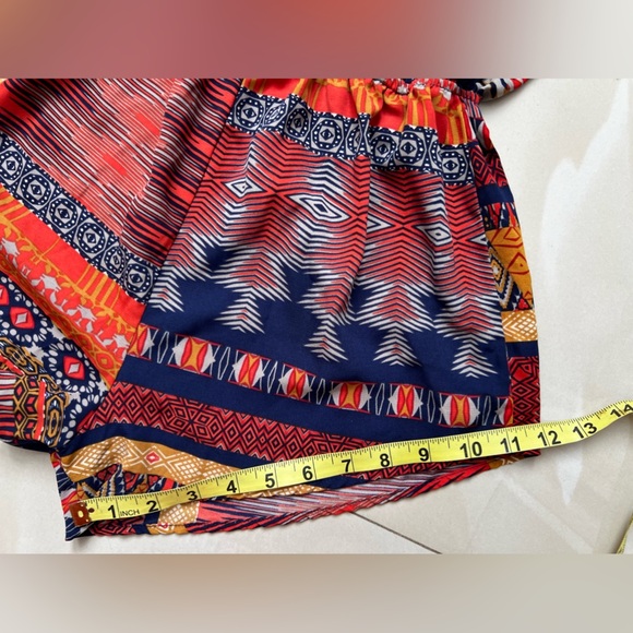 On Twelfth  Floral Romper Size S Sleeveless  Multicolor Shorts Shelf Open Back. - Picture 8 of 16